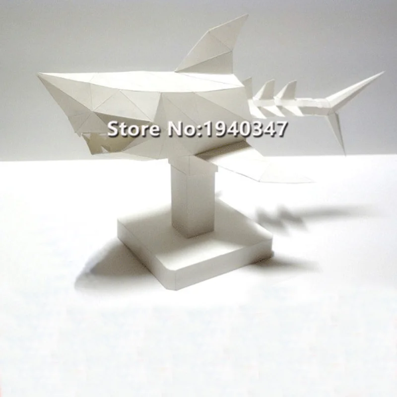 DIY Dead Shark 3D бумажная модель Пазлы игрушка для дома ресторанов магазинов баров