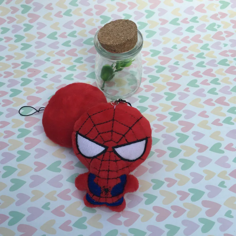 

10cm Cute Spider man Plush Pendant Mobile Phone Pendant Plush Toy Child Boy Girl Gift BT21-BTS toy bt21. accessories WJ021