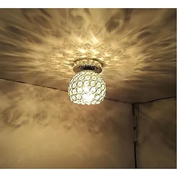 

LED Wrought Iron Welding Spray Paint Absorb Dome Light Modern Ideas Painted K9 Crystal Ceiling Lamp Bedroom 1 Light 12*12cm