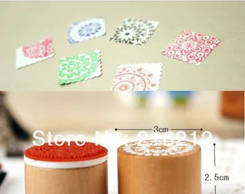 

Gift stamp sweet lace series wood round stamp