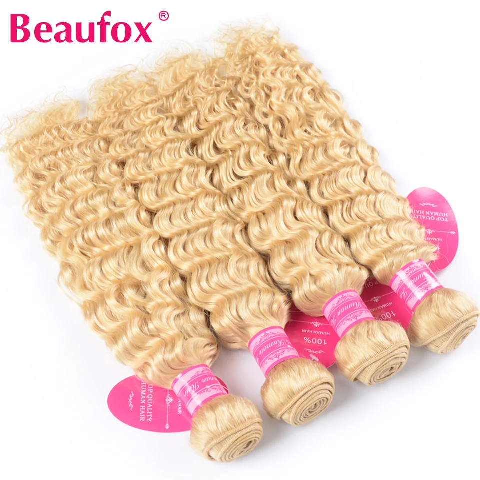 Beaufox 613 Blonde Bundles With Closure Indian Deep Wave 3 Bundles With Closure Remy 613 Human Hair Weave Extension Beaufox 613 Blonde Bundles With Closure Indian Deep Wave 3 Bundles With Closure Remy 613 Human Hair Weave Extension