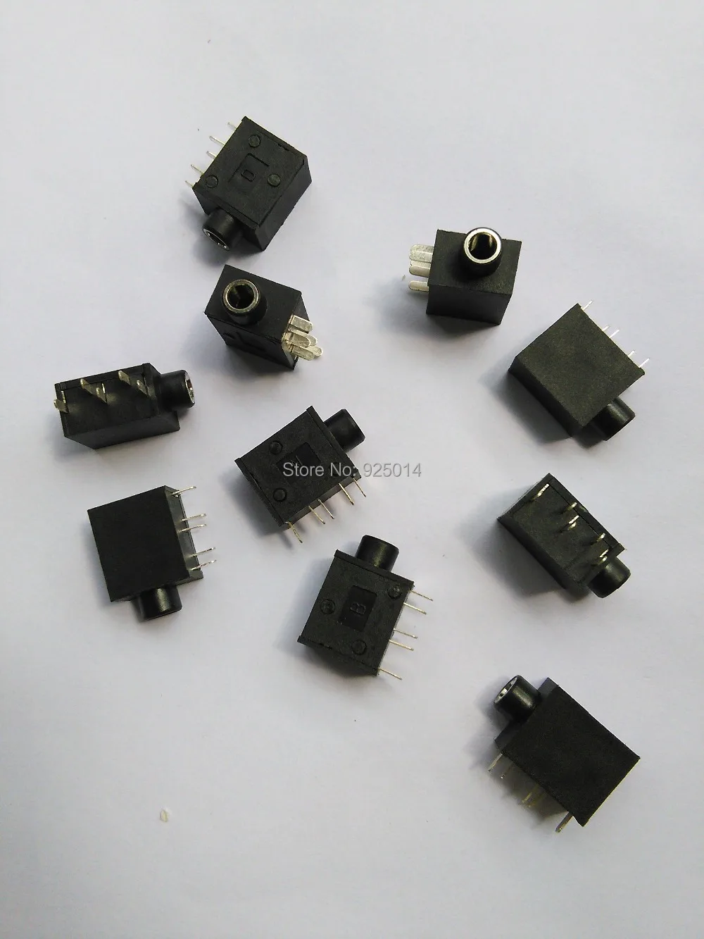 500PCS 1 8 3 5mm Headphones Stereo Jack Socket 5PIN SMD SMT Socket Panel Mount black
