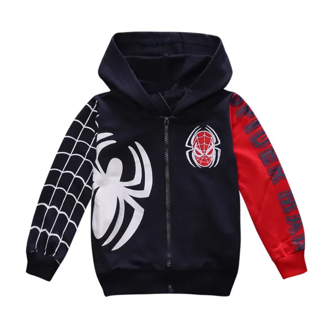 Baby Boys Sport Coat Spiderman Clothes Outfits Children Jacket Hoody