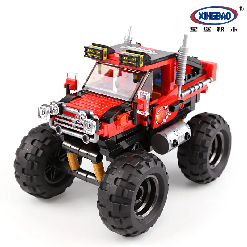 

Building Blocks the Big Foot Red Truck Set Model Off-Road Vehicle Legoinglys Technic Bricks Toy for Boy Educational Children