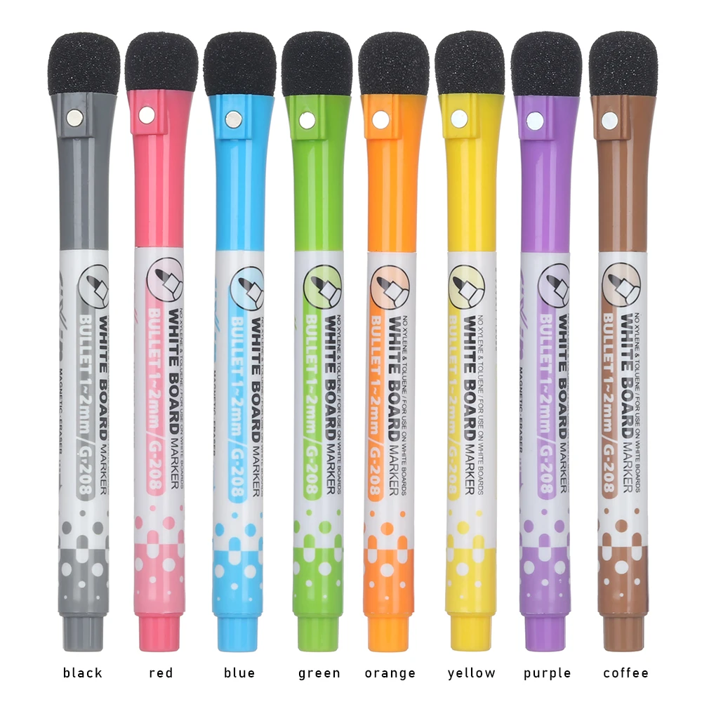 Magnetic Whiteboard Pen Erasable Dry Board Marker Magnet Eraser Office Supplies 