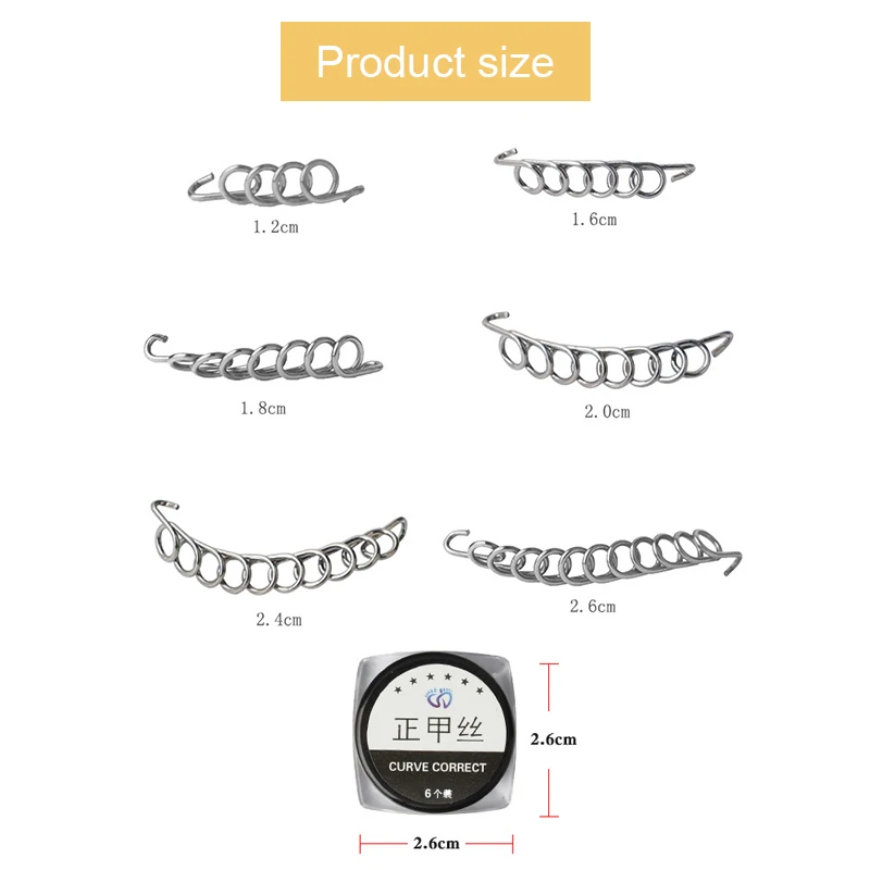 

6 Pairs/ box Toe Nail Corrector Paronychia Corrector Nail Care For Lady HB88
