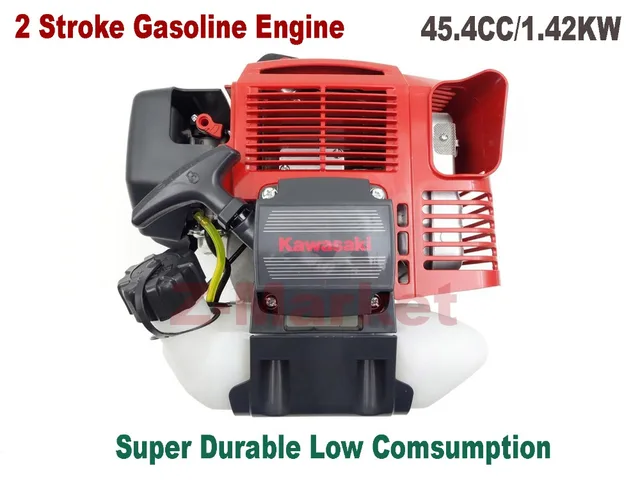 Kawasaki Tj45e 2 Stroke Petrol Engine Mounted In Brush Cutter Gr Kawasaki Tj45e 2 Stroke Petrol Engine Mounted In Brush Cutter Gr Trimmer Lawn Mower