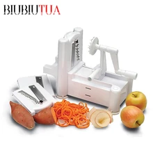 BIUBIUTUA Küche Zubehör Tri Klinge Kartoffelspirale Geschickte Schnitt Gemüse Gurkenhobel Gurken Gemüse Werkzeuge Spiralizer Chopper