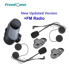 Обновленная версия! FreedConn T-COM VB BT Bluetooth гарнитура для мотоциклетного шлема с fm-радио+ дополнительный наушник+ кронштейн