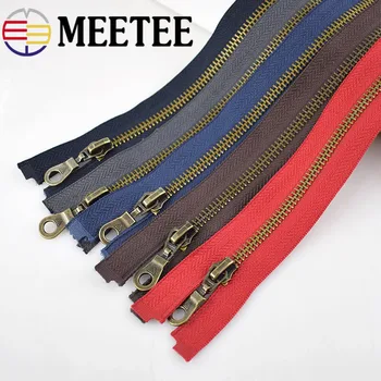 

Meetee 1pcs 70cm 5# Bronze Open End Metal Zipper DIY Sewing Leather Jacket Coat Sewing Zip Bag Garment Craft Accessories BD251