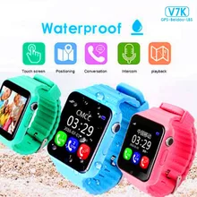 10 шт./лот gps Смарт-часы V7k камера/Facebook SOS расположение вызова DevicerTracker для ребенка безопасный Анти-потери монитор PK Q90 Q50