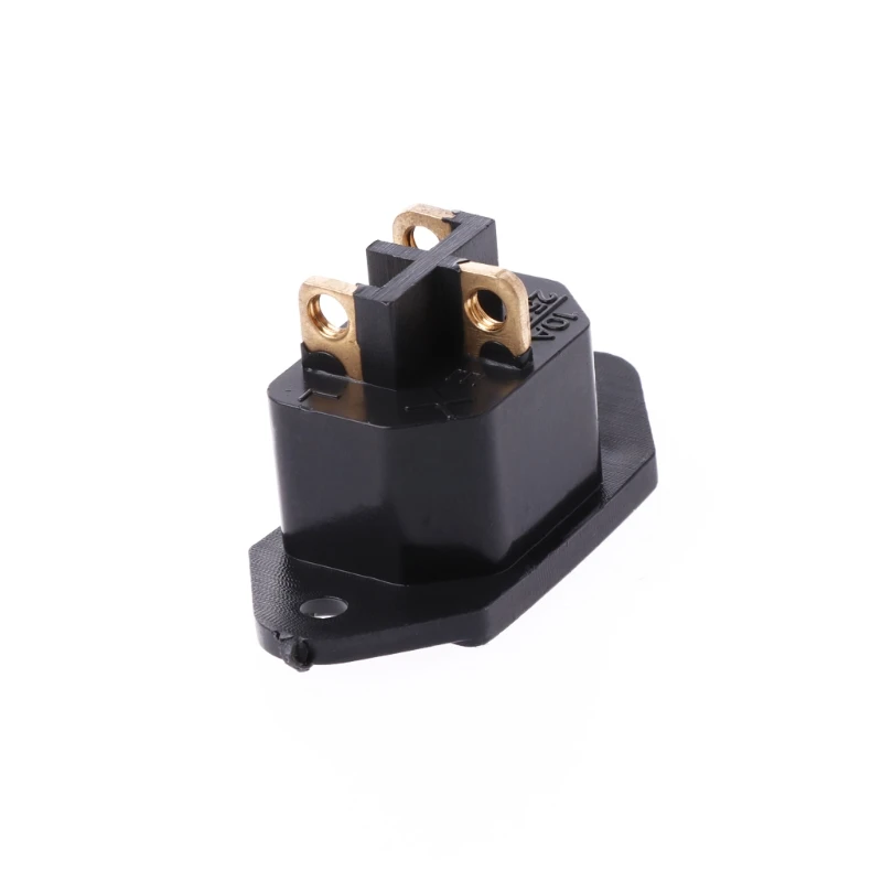 10 шт./партия AC 250V 10A 3 контактный разъем IEC320 C14 штепсельная вилка черного цвета| |