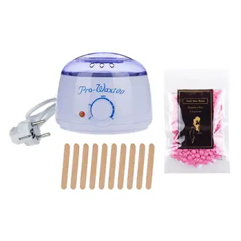 

Electric Wax Heater Set 50g Hard Wax Beans 10Pcs Stir Bar Hair Removal Machine Wax For Depilation Waxing Kit Health Care