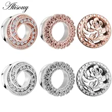 Alisouy Мода 2 шт из нержавеющей стали ушной расширитель для туннеля ушные расширители манометры Висячие носилки расширитель пирсинг уха 6 мм-16 мм