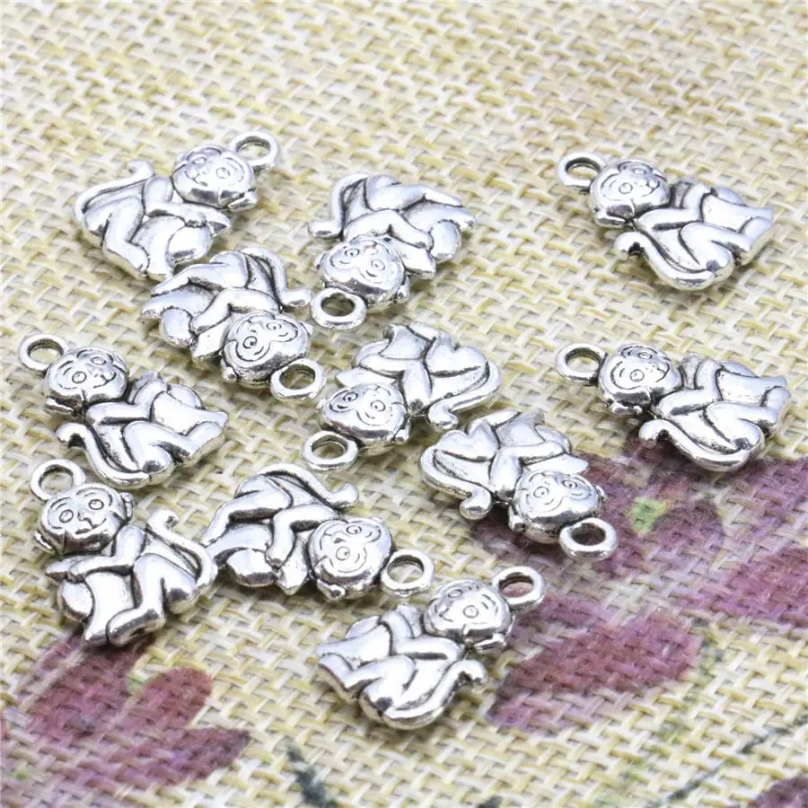 New 50pcs Lucky Monkey Diy Loose Finding Accessories Accessories Copper