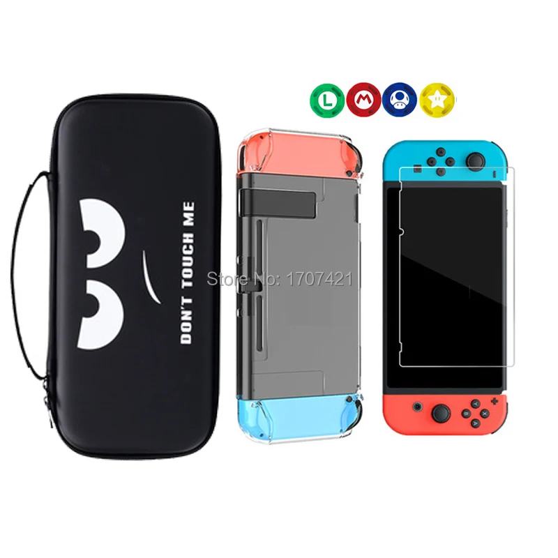 8 в 1 для Nintendo Switch сумка хранения закаленное стекло Защита экрана Nintendoswitch Жесткий