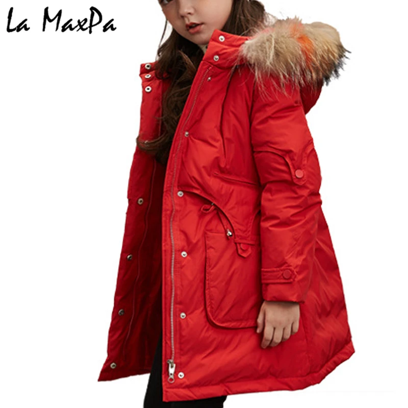 

High quality 2018 New Winter Girls Hooded Jacket Zipper Winter Coat For Girls Kids Jacket Down Casual Children's Outerwear