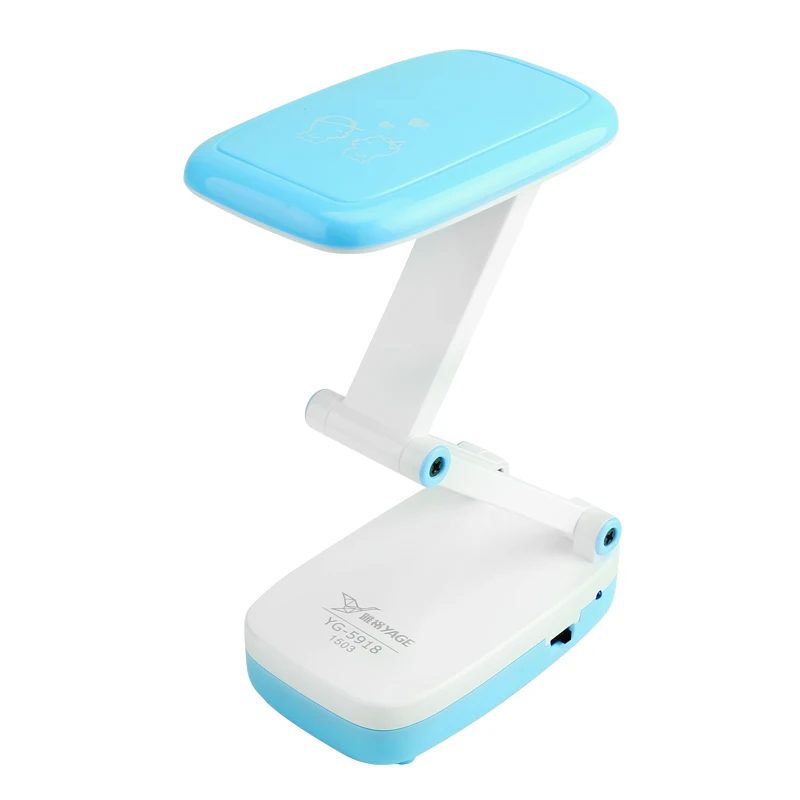 

YAGE 5918 led desk lamp 2 Modes 1.6W/90V240V Mini table lamp 2-layer Foldable Body USA/EU/UK Plug Blue/Green/Pink color for work