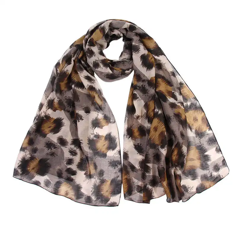 Women Ladies Leopard Print Scarf Wrap Shawls Headband Soft Shawl Long palatine women's scarves handkerchief hijab scarf 40MA0419