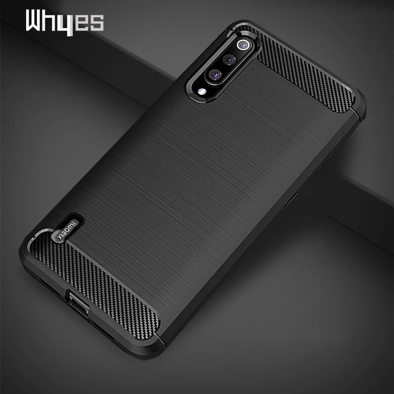Whyes Мягкий силиконовый для Xiaomi Mi CC9e чехол из углеродного волокна ударопрочный ТПУ