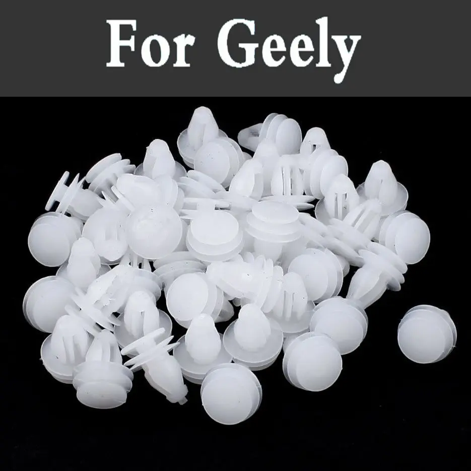 

100pcs White Car Styling Plastic Trim Door Panel Retainer Clips Rivet For Geely Fc Gc6 9 Haoqing Lc Cross Mk Mr Otaka Sc7