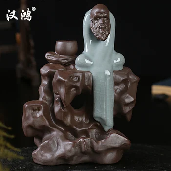 

Hight Quality Damour Ceramic Creative Backflow Incense Burner Ceramic Aroma Furnace Burner Smoke Stove Censer 2 Color