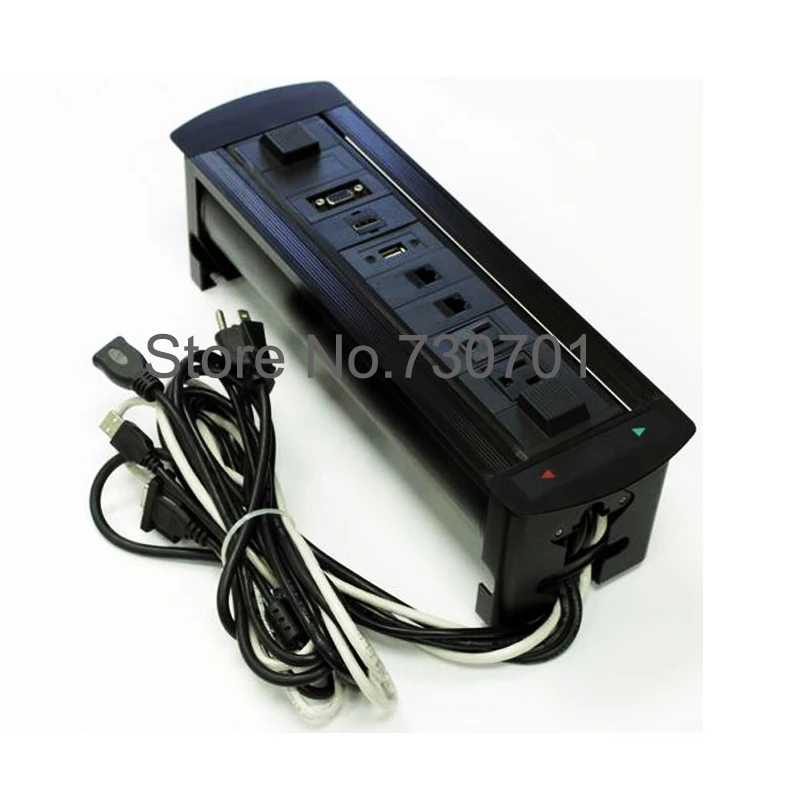 USA standard multiple use Table Socket /Office Furniture Multimedia Desktop Socket / Tabletop Socket device/ HDMI / USB / rj45 