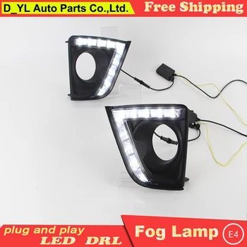 

D_YL Car styling LED DRL For Toyota Corolla 2014 2015 led Daytime running lights LED Fog lights fog lamps