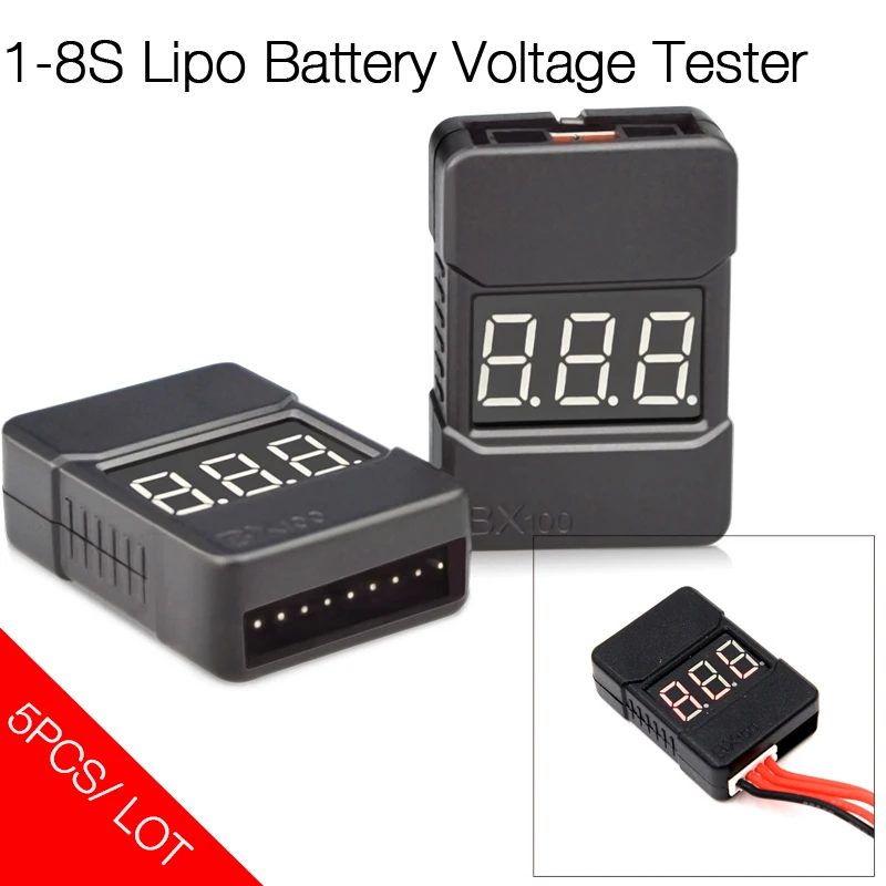 HotRc BX100 1 8S Lipo тестер напряжения батареи/Сигнализация низкого напряжения/Проверка