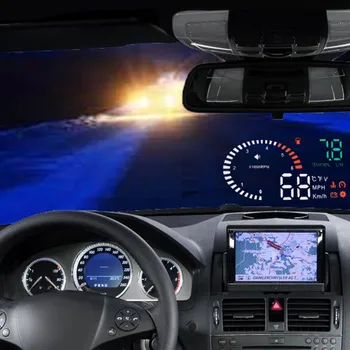 

X6 3" Car HUD Head Up Display OBD 2 Speed Warning System Fuel Consumption