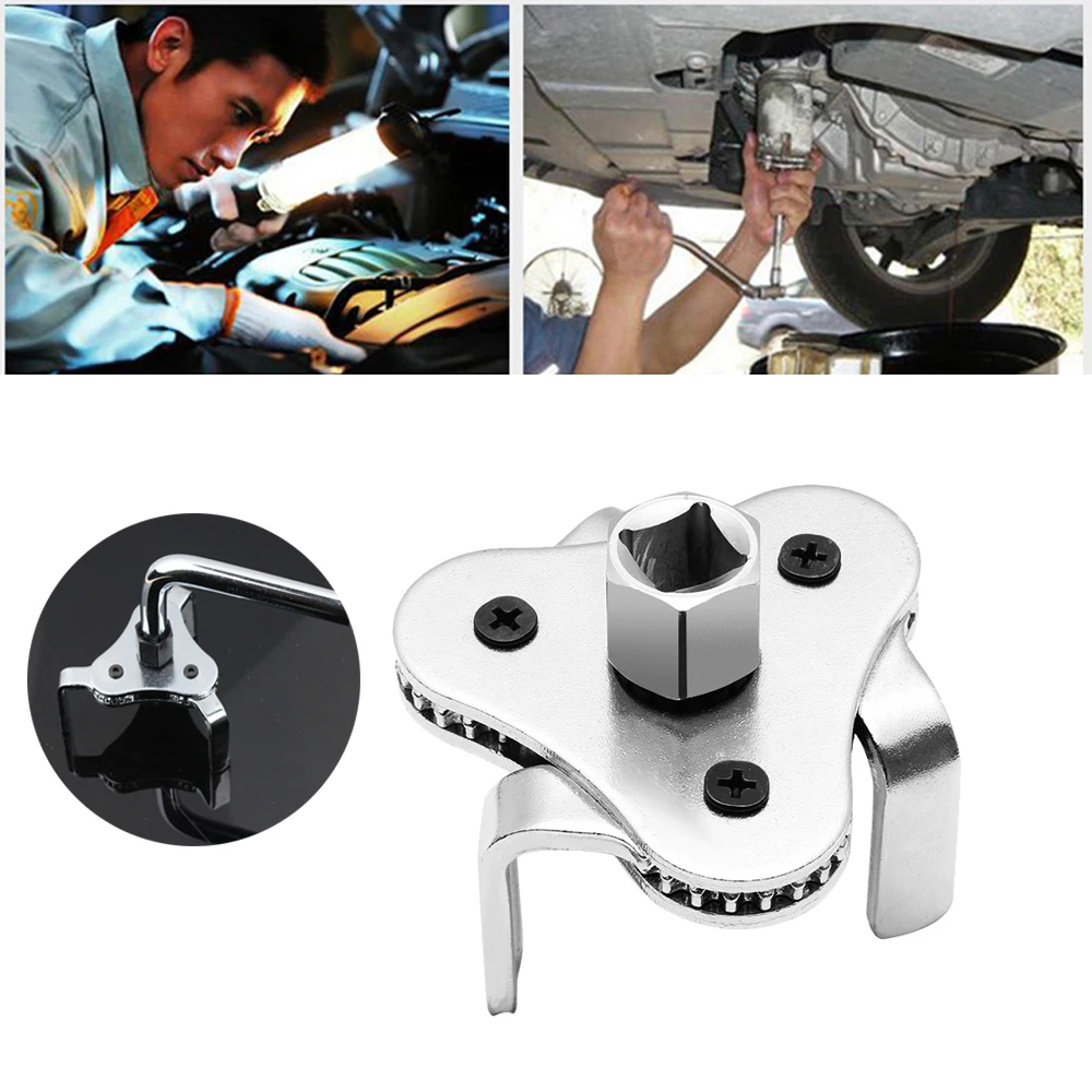 Universal Car Repair Tool Steel 3 Jaws 2 Ways Oil Filter Wrench