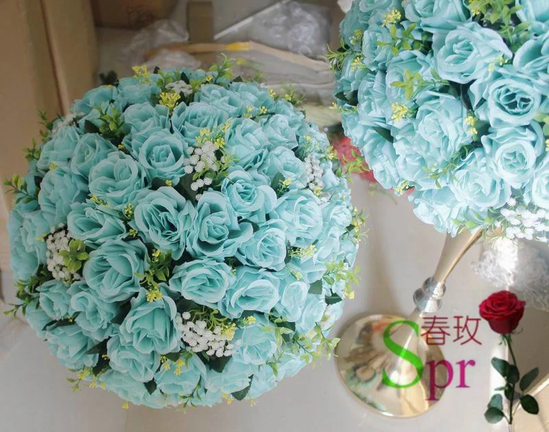 Spr New 2018 Tiffany Blue Wedding Centerpiece Table Flower Ball Spr New 2018 Tiffany Blue Wedding Centerpiece Table Flower Ball Decoration Flowers Road Lead 40cm Dia 2pcs Lot In Artificial Dried From
