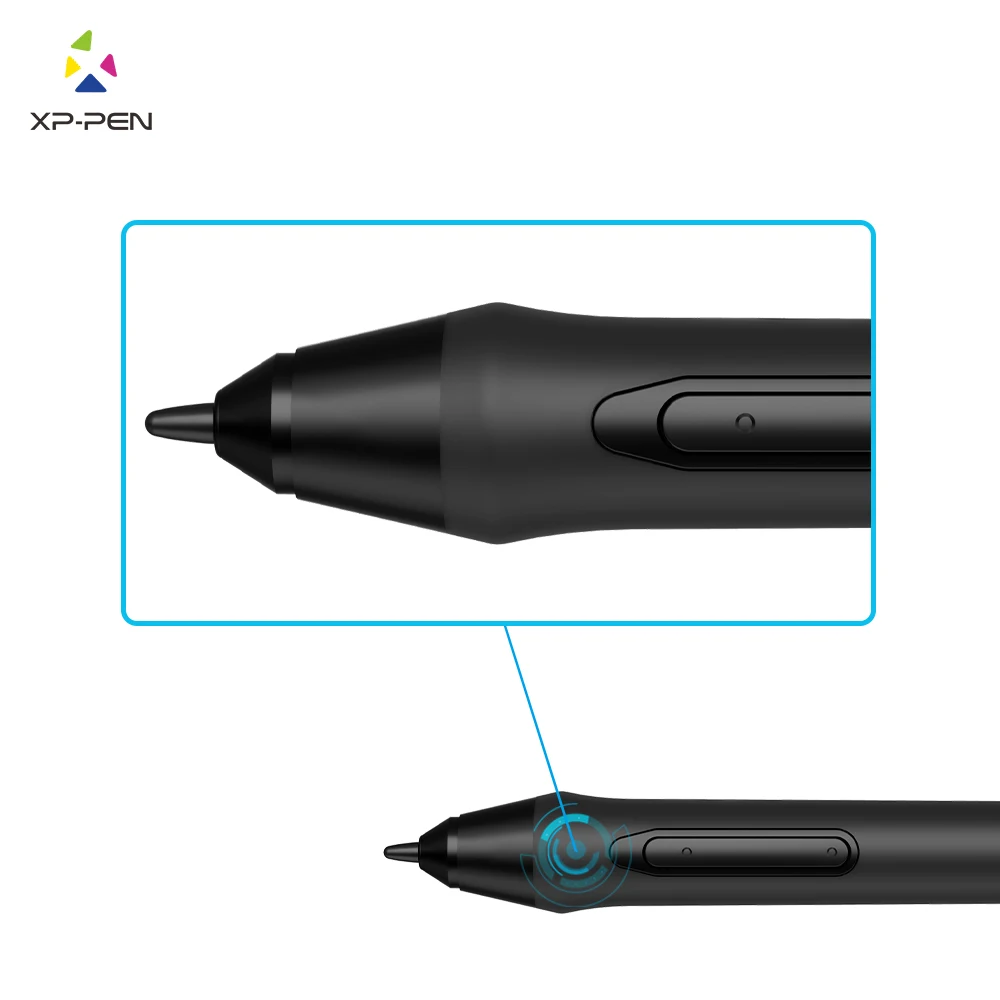 Треугольный Безбатарейный стилус XP-Pen PN05 для графического планшета XP-Pen Deco 01 с ластиком и 8 x сменными наконечниками