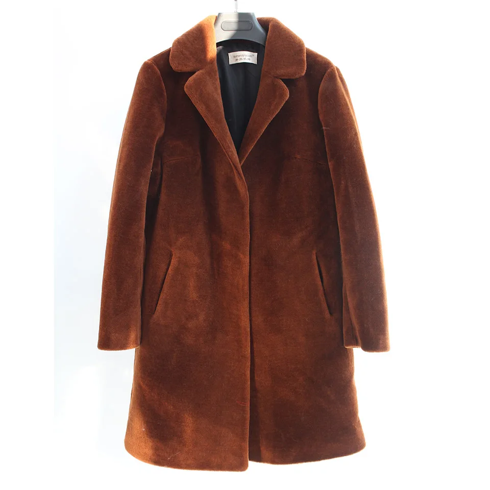 

real sheep fur coat for women winter warm coat long sleeve fashion genuine merino fur jackets femme outwear plus big size cloth