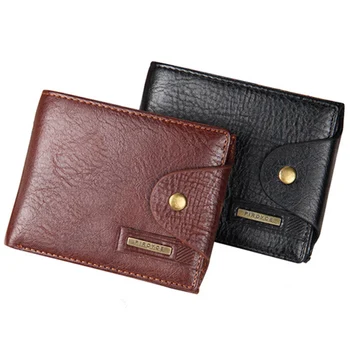 

Hot Sale Quality Hasp Style Men Wallets Cross Vertical PU With Leather Coin Pocket Black Brown Credit Card Holder Purse Wallet