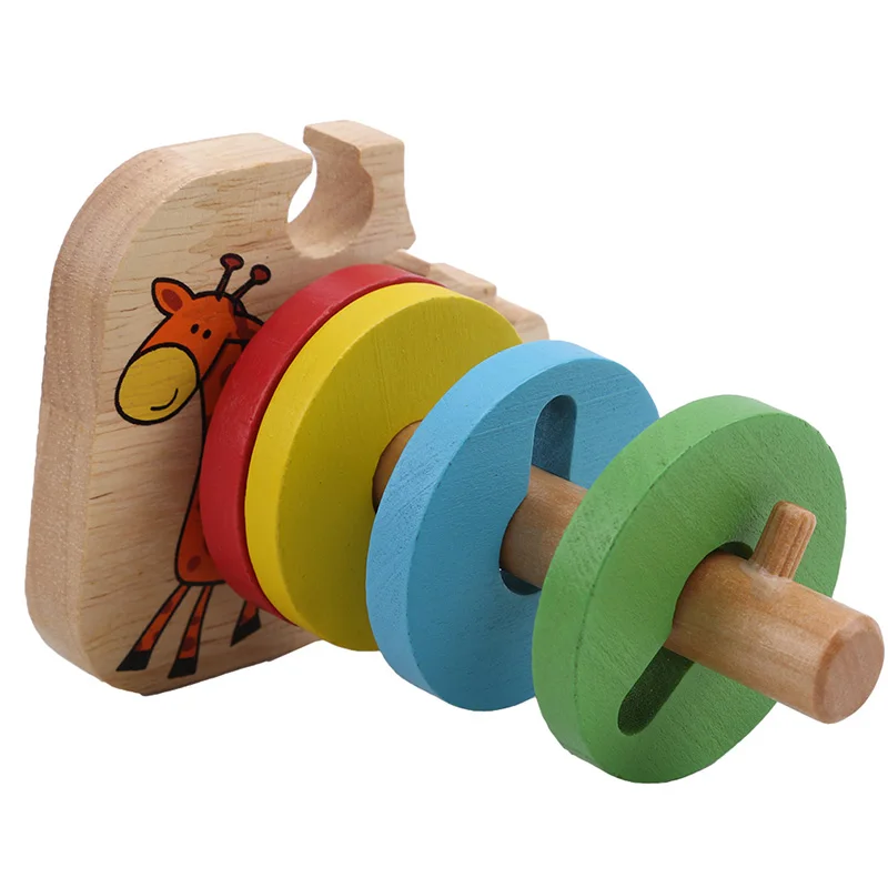 Детские деревянные блоки наборы Обучающие игрушки геометрическая форма соответствия игрушки для детей животные укладки Oyuncak Juguetes Educativos
