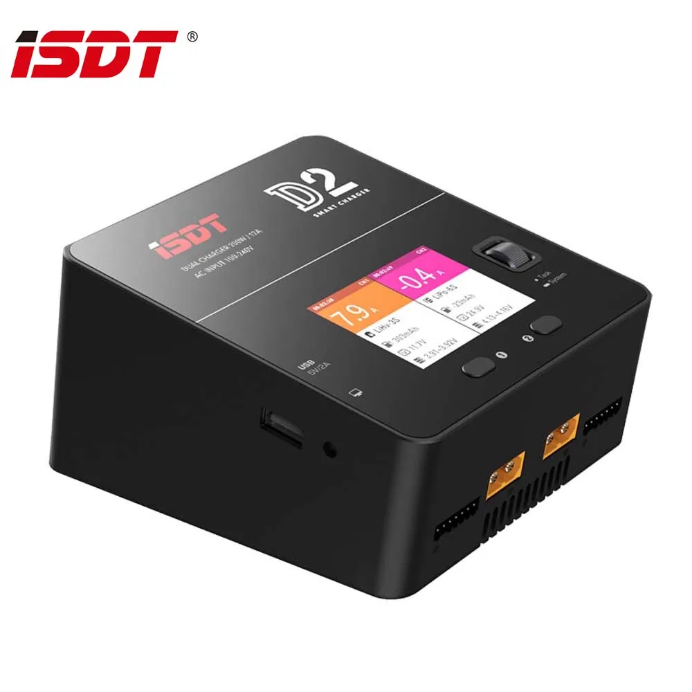 ISDT D2 MARK2 200W 12A*2 AC Dual Channel Output Smart Battery Balance Charger for RC Multirotor Aircraft Intelligent | Игрушки и хобби