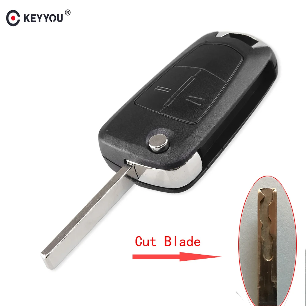 

KEYYOU 2 3 Butoons Folding Flip Remote Key Shell Fob Case For Vauxhall Opel Corsa Astra Vectra Signum Zafira Insignia Cut Blade