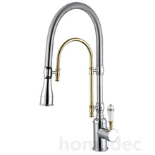 Кухня раковина кран смеситель латунь с 304 Нержавеющая сталь Весна вытащить Кухня кран Torneira Cozinha коснитесь для Кухня