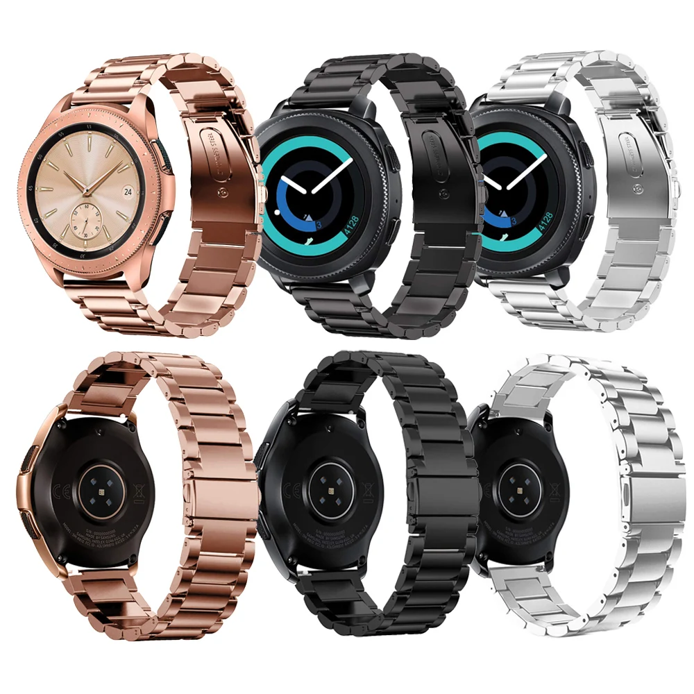 For Samsung Galaxy Watch 42mm Band Metal 20mm Stainless Steel Smart Watch Strap For Samsung Gear Sport  S2 Classic Accessory (1)