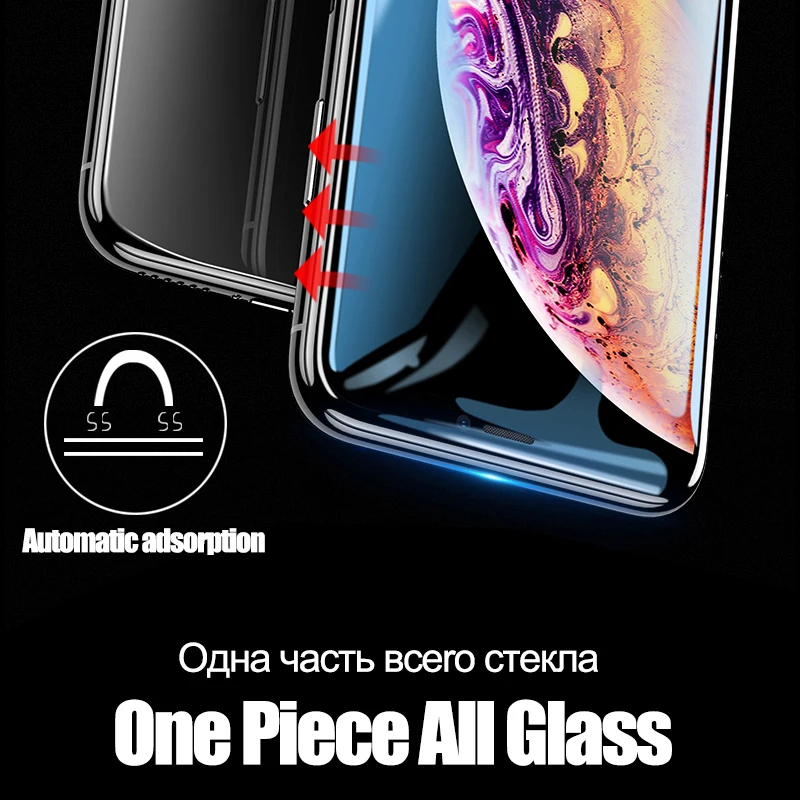Защитное стекло 6D для iPhone 7 6 XS MAX полное покрытие изогнутое закаленное s XR X 10 8
