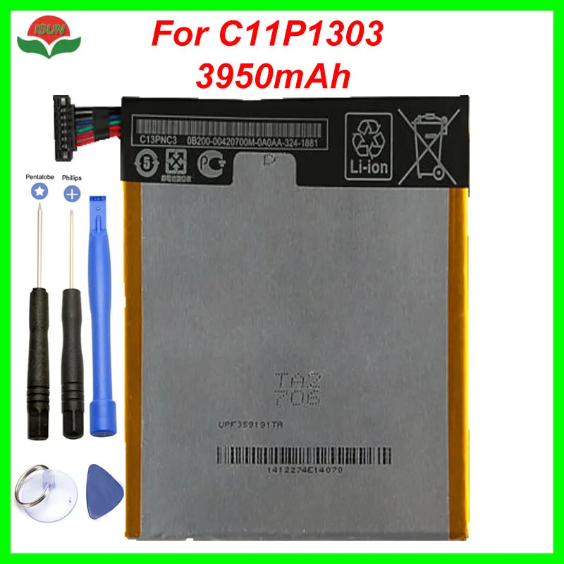 Сменный аккумулятор ISUNOO C11P1303 3950 мАч для Asus Google Nexus 7 &quot7 II 2 2nd Gen 2013 ME571 ME57K ME57KL K009 K008 с