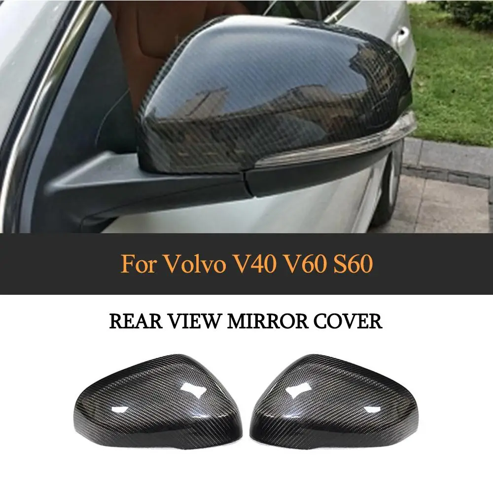Одна пара накладка на зеркало заднего вида автомобиля крышка для Volvo V40 V60 S60 2012 2017