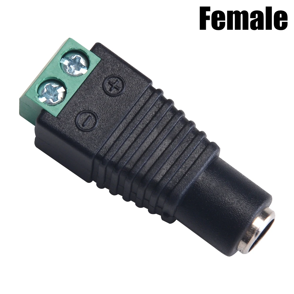 Женский штекер DC разъем питания обжимной клеммный блок переходник для 2pin 5050 3528 одноцветная Светодиодная лента CCTV камера провод