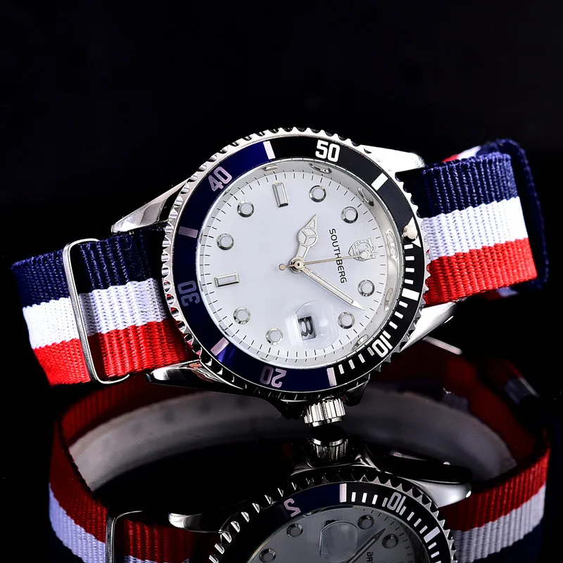 SOUTHBERG Luxury Mens Watches Top Brand Luxury Casual Watch Men Watch For Men Sport Military Wristwatches relogio masculino