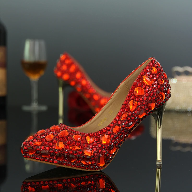 red evening shoes uk