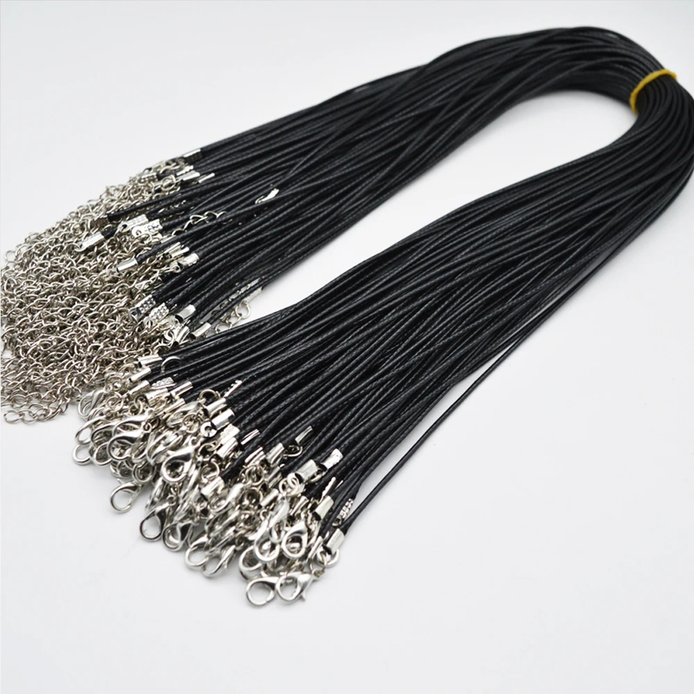 

20pcs 1.5mm PU Leather Chain Length 50cm For DIY Pendant Jewelry Wax Rope Chain Wholesale
