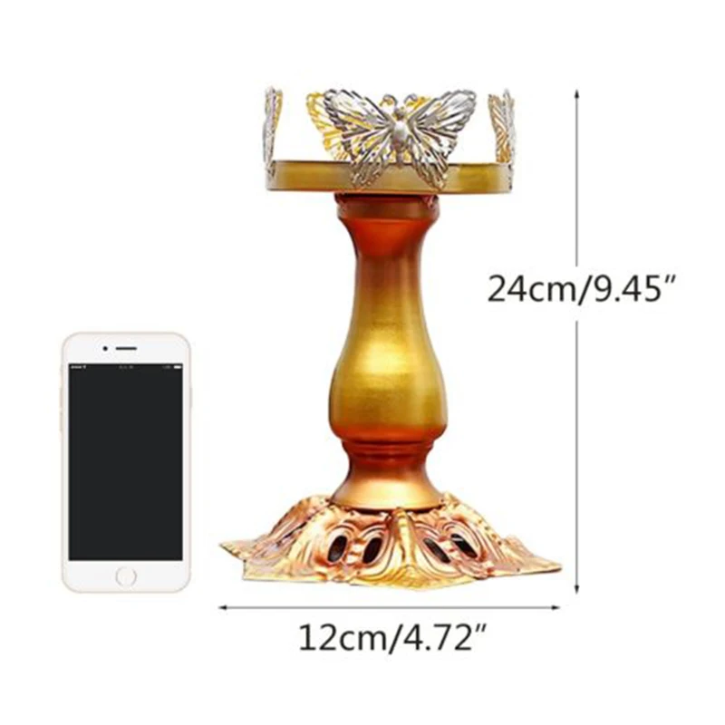 Винтаж Home Decor Романтический украшения, подсвечники белый подсвечники Tall Стекло подсвечники Изделия из металла