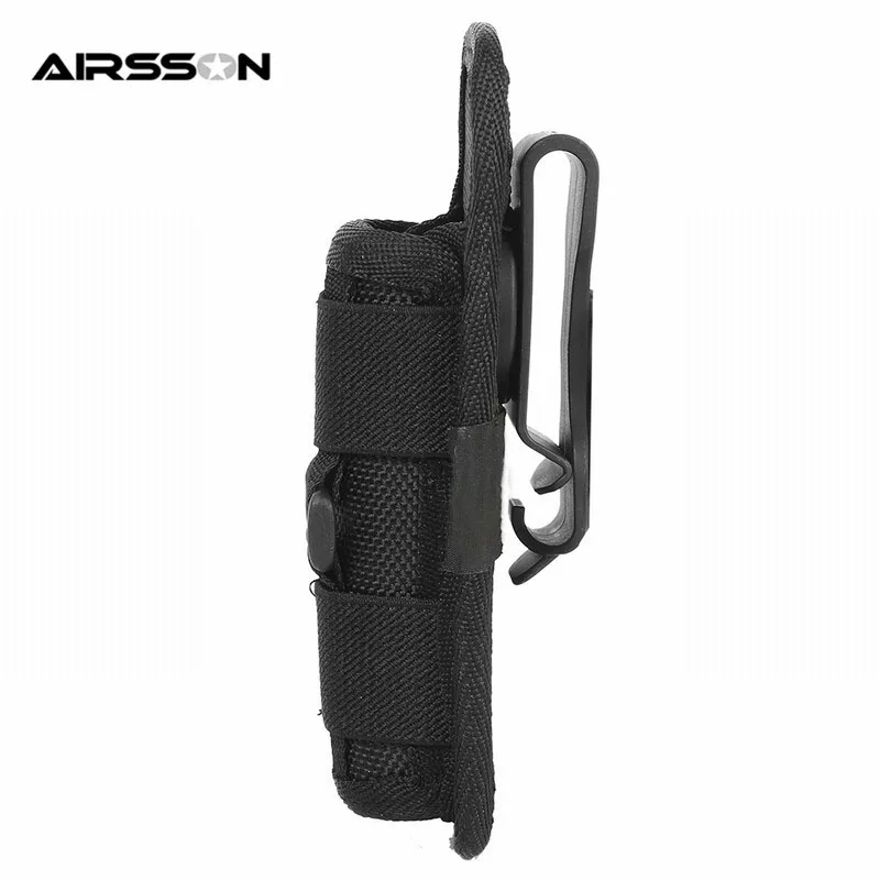 360 Degrees Rotatable LED Flashlight Pouch Holster With Clip Belt Molle Lighting Accessories Torch Case Torch Cover Hunting Bag