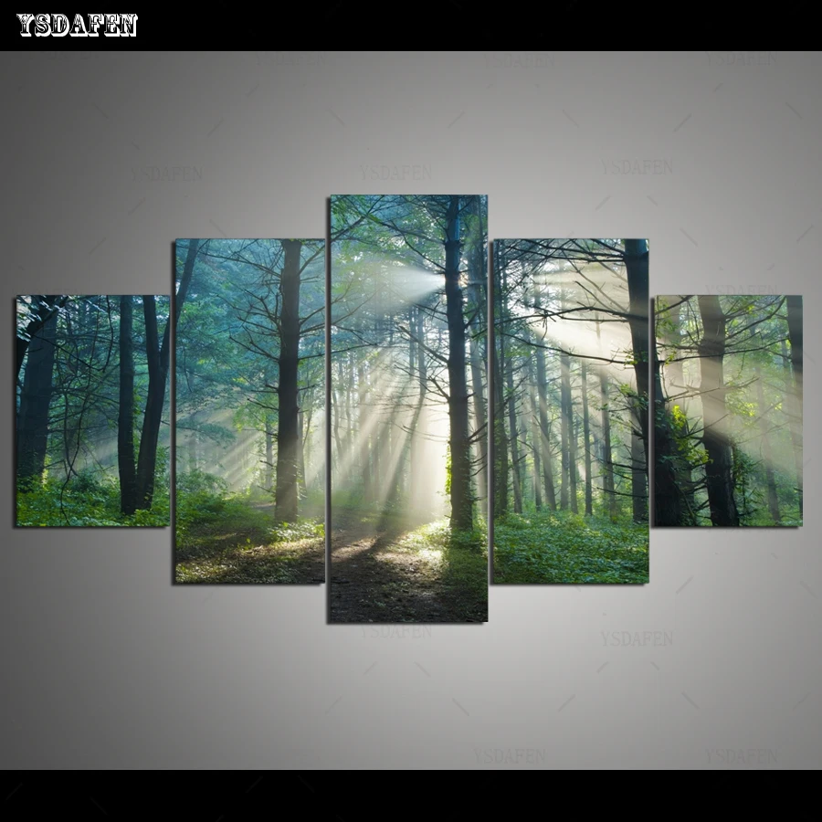 Op de muur HD Печать olieverf модульная фотография пейзаж постер вид помещения декор для
